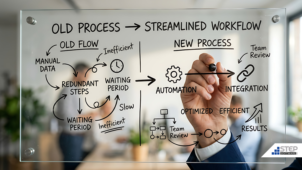 Showing a streamlined process